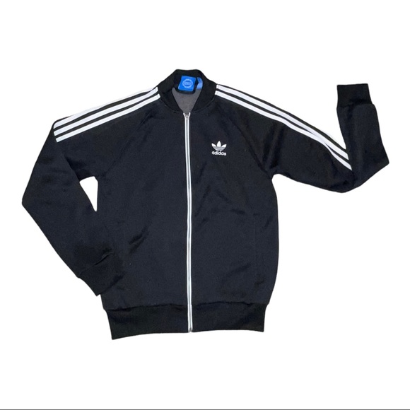 adidas Other - Adidas Men’s Classic Black and White 3- stripe track jacket Size Small